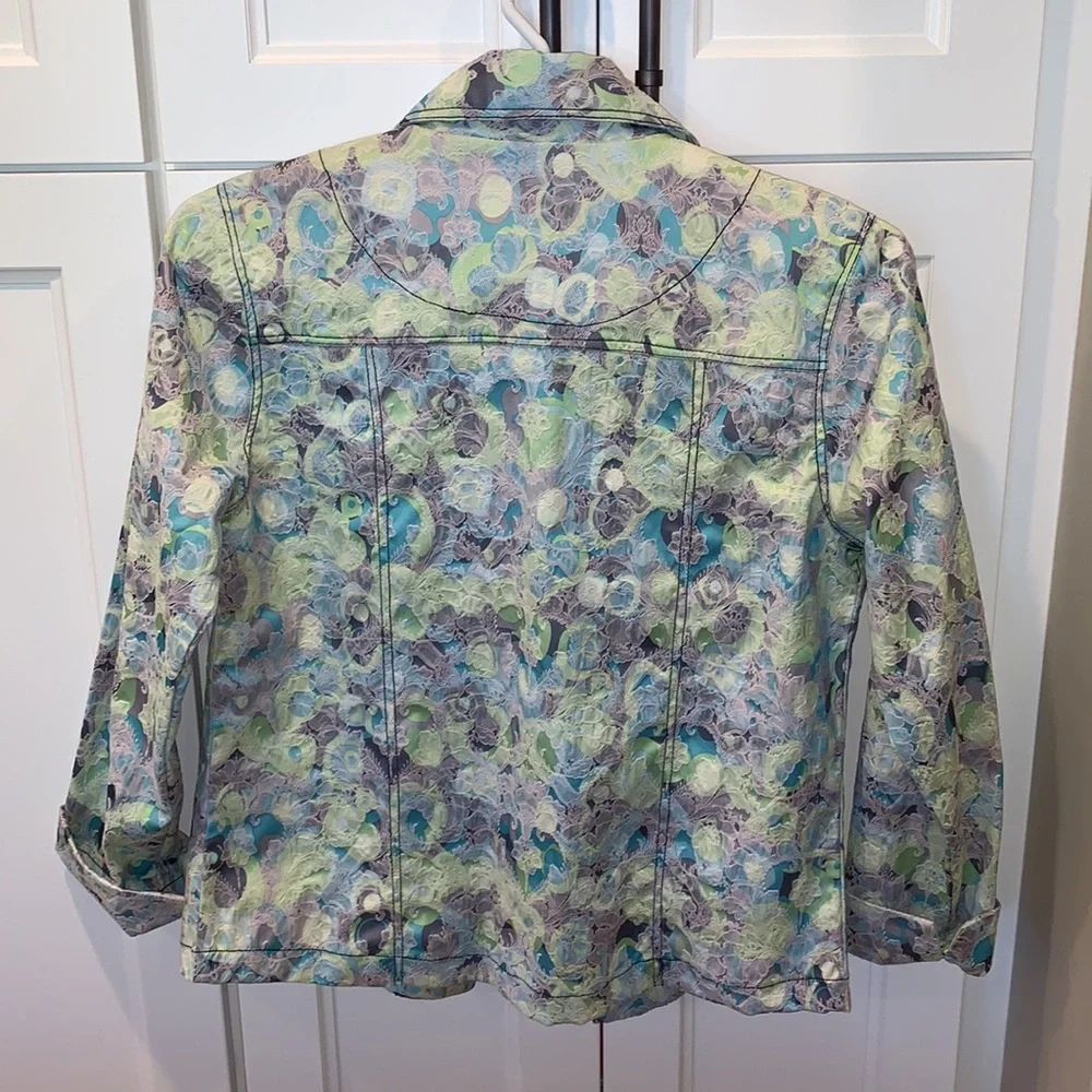 KEREN hart textured jean jacket style jacket M - Picture 3 of 7
